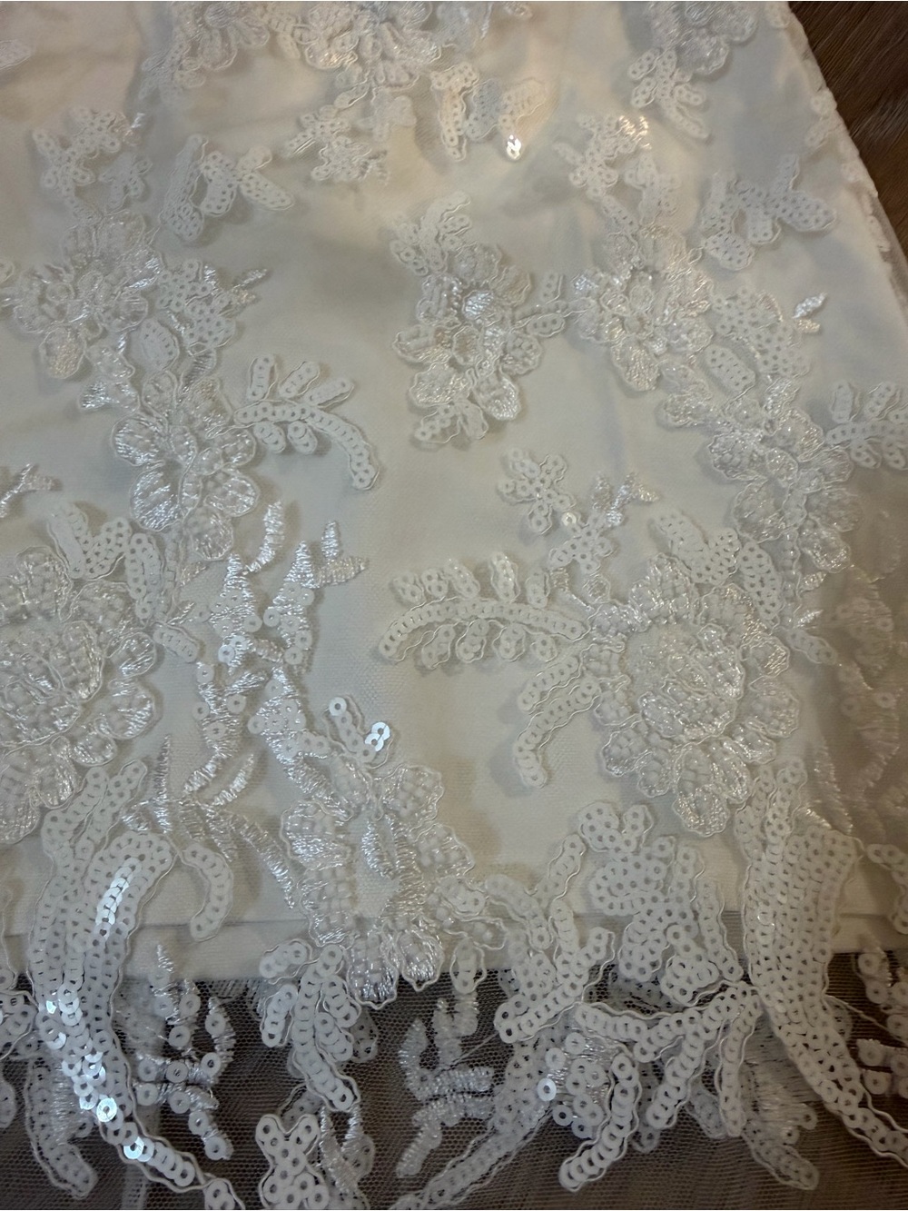 Alice and Olivia Lace Overlay Pencil Skirt in Ivory - Picture 2 of 6